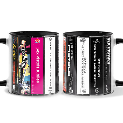 Sex Pistols Albums Cassette Collection Retro Accent Mug