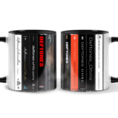Deftones Albums Cassette Collection Retro Accent Edge-to-Edge Printed Mug