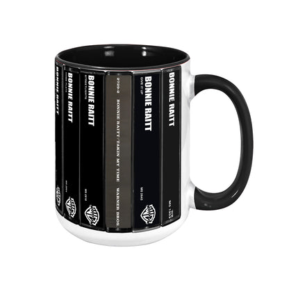 Bonnie Raitt Albums Cassette Collection Retro Accent Mug
