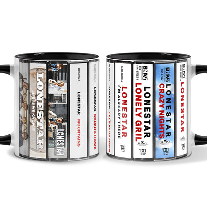 Lonestar Albums Cassette Collection Retro Accent Mug