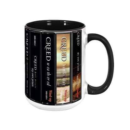 Creed Albums Cassette Collection Retro Accent Mug