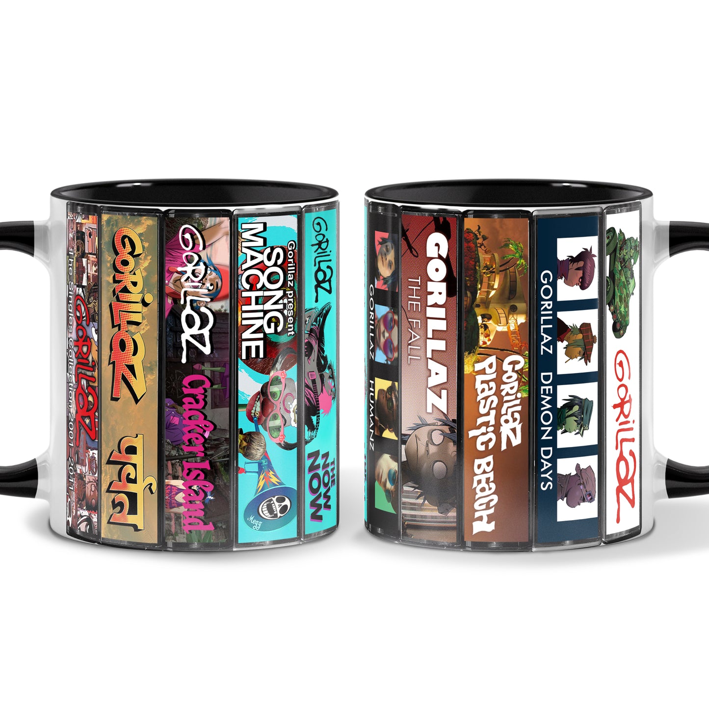 Gorillaz Albums Cover Collection Retro Accent Mug