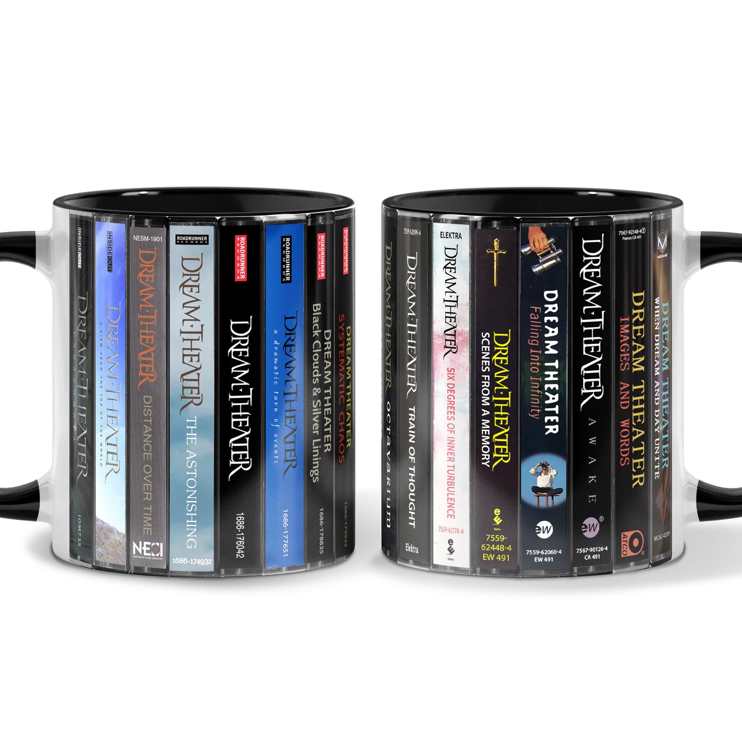 Dream Theater Albums Cassette Collection Retro Accent Mug