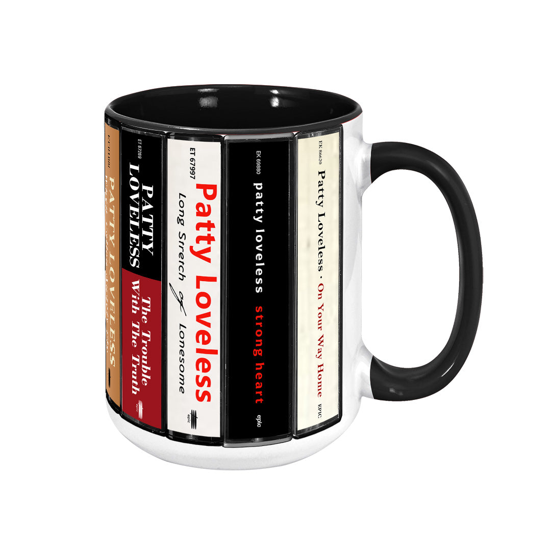 Patty Loveless Albums Cassette Collection Retro Accent Mug