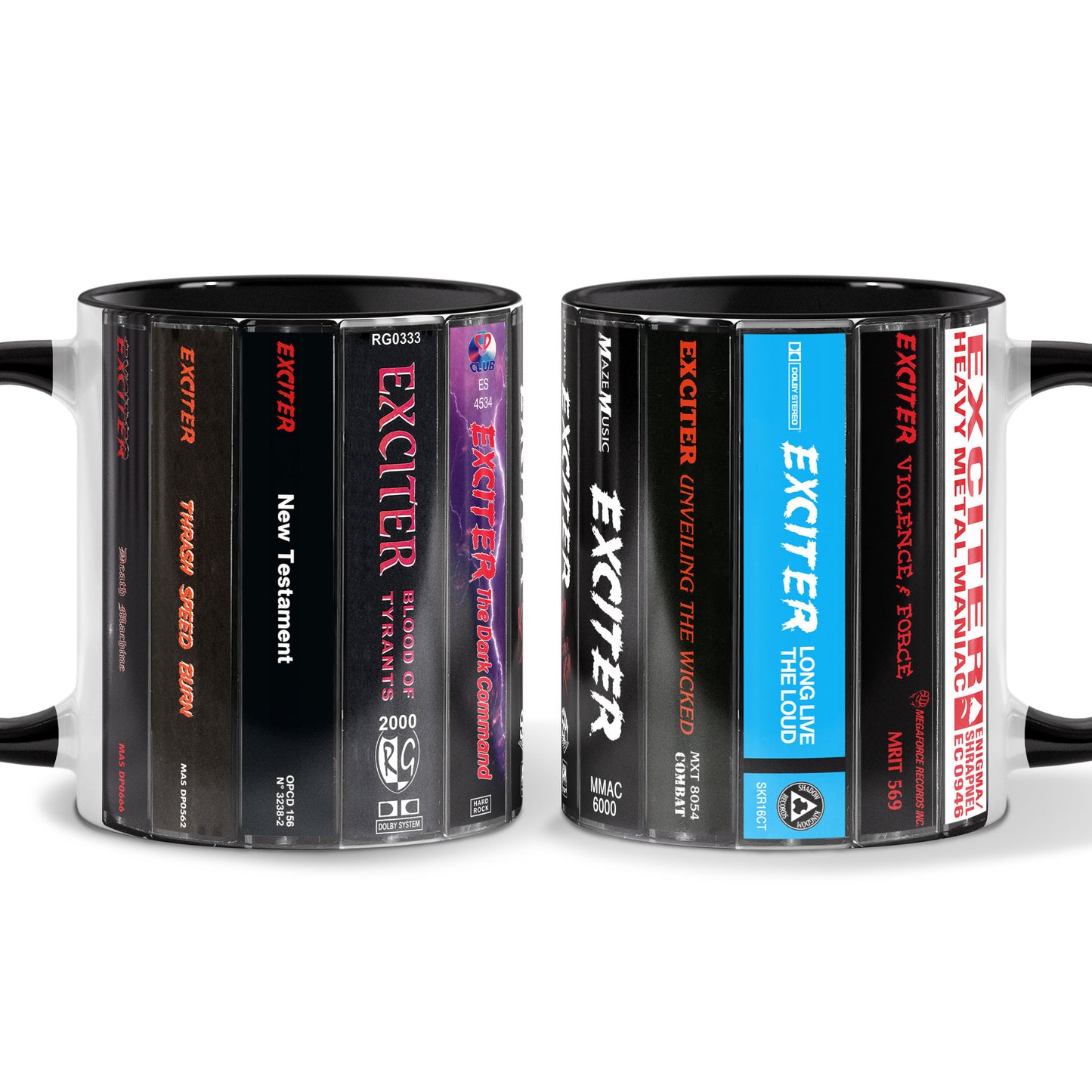 Exciter Albums Cassette Collection Retro Accent Mug