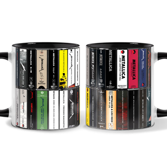 Metallica Albums Cassette Retro Collection Accent Mug - Extended Version