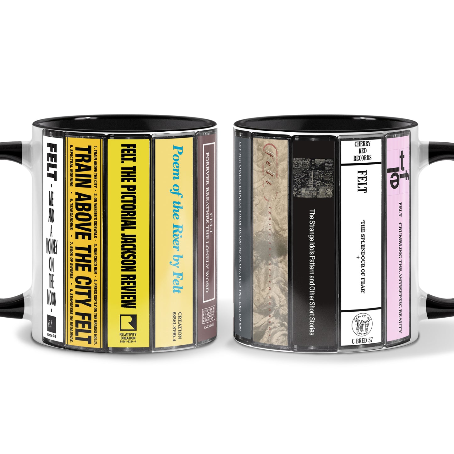 Felt Albums Cassette Collection Retro Accent Mug