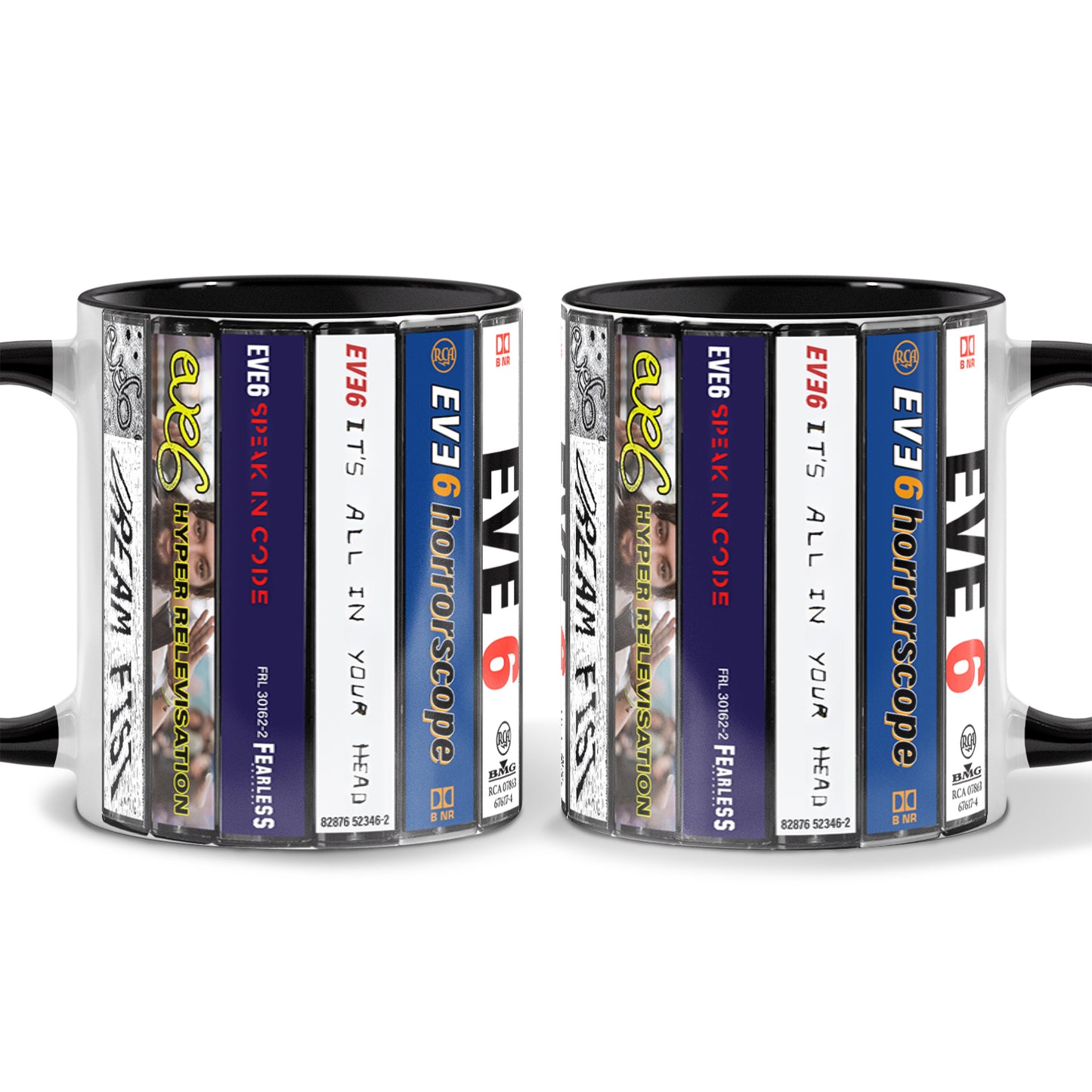 Eve 6 Albums Cassette Collection Retro Accent Mug