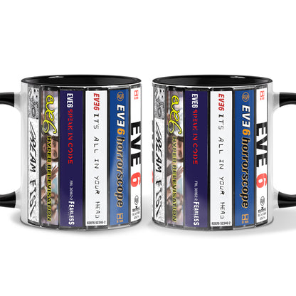 Eve 6 Albums Cassette Collection Retro Accent Mug