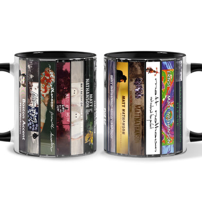 Matt Nathanson Albums Cassette Collection Retro Accent Mug