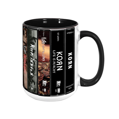 Korn Albums Cassette Retro Collection Accent Mug