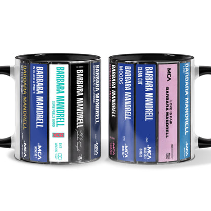 Barbara Mandrell Albums Cassette Collection Retro Accent Mug