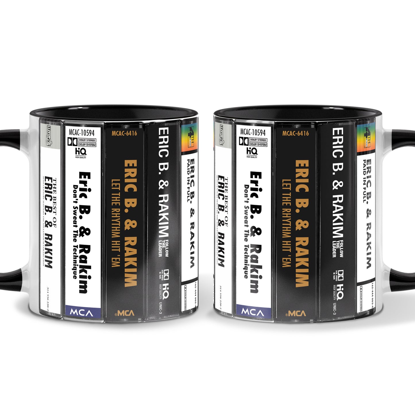 Eric B. & Rakim Albums Cassette Collection Retro Accent Mug