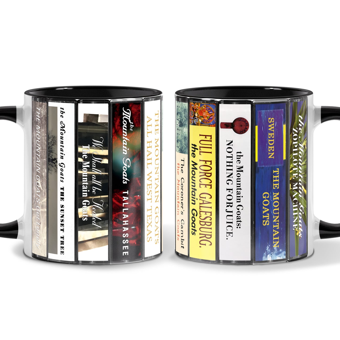 The Mountain Goats Albums Cassette Collection Retro Accent Mug
