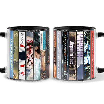 Alejandro Sanz Albums Cassette Collection Retro Accent Mug