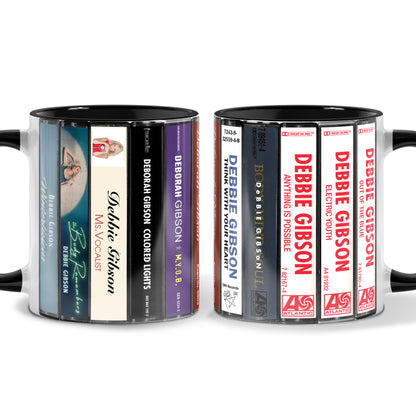 Debbie Gibson Albums Cassette Collection Retro Accent Mug