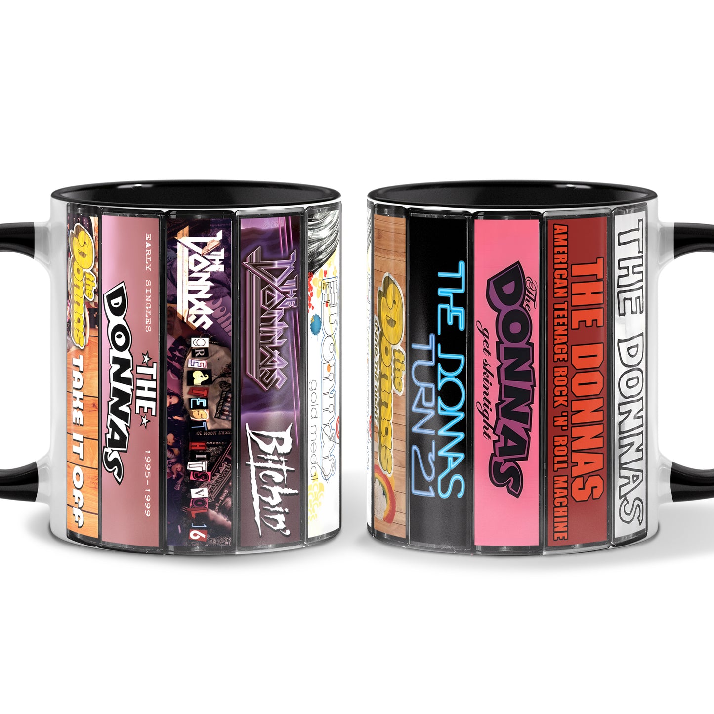 The Donnas Albums Cassette Collection Retro Accent Mug