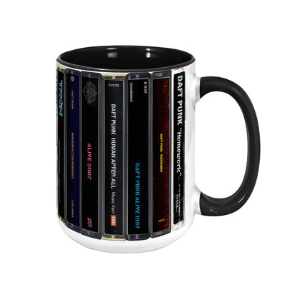 Daft Punk Albums Cassette Retro Collection Accent Mug