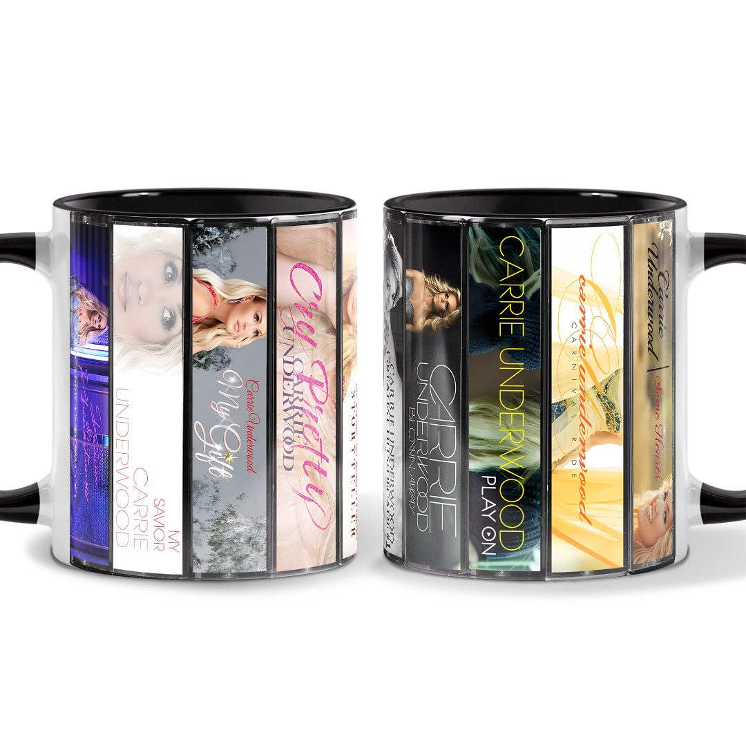 Carrie Underwood Albums Cassette Collection Retro Accent Mug