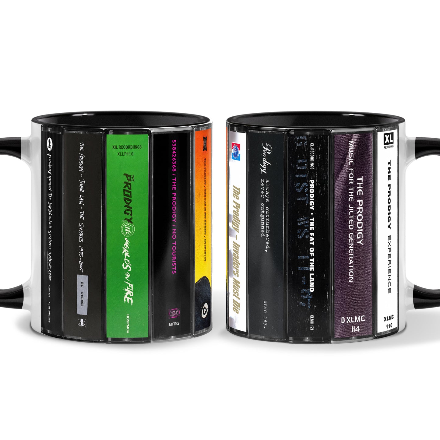 The Prodigy Albums Cassette Collection Retro Accent Mug