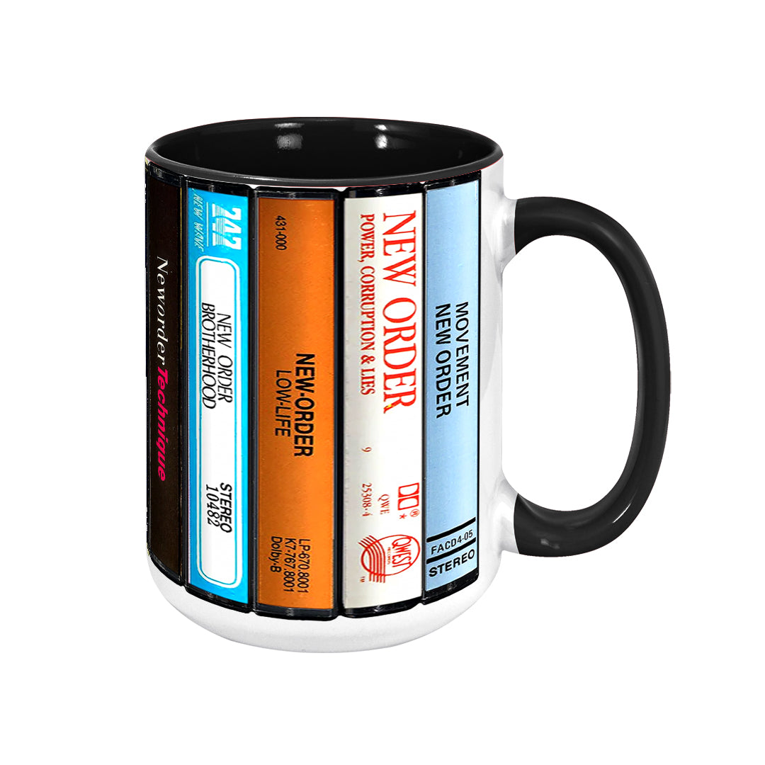 New Order Albums Cassette Retro Collection Accent Mug