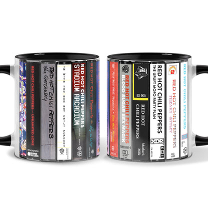 Red Hot Chili Peppers Albums Cassette Retro Collection Accent Mug