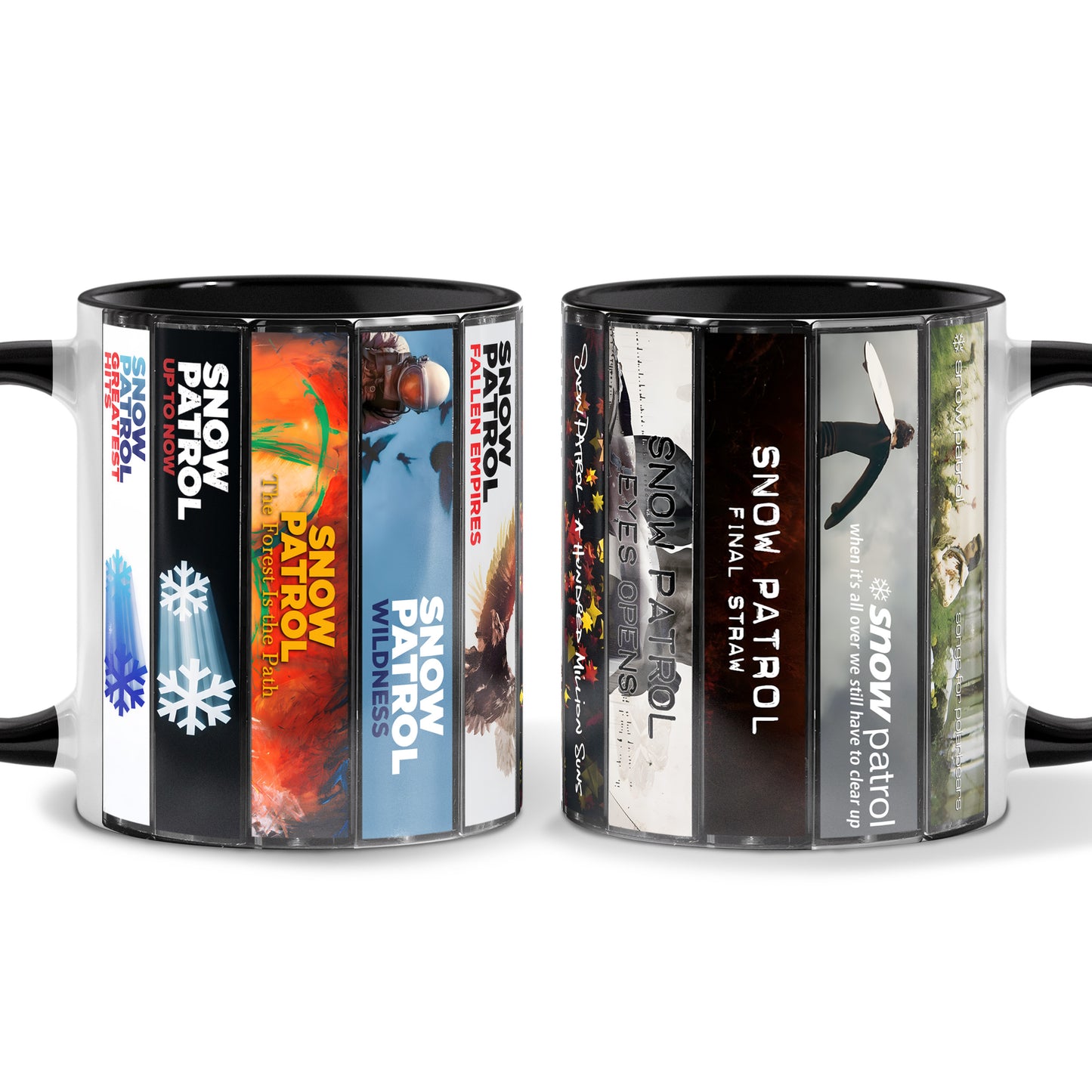 Snow Patrol Albums Cassette Collection Retro Accent Mug