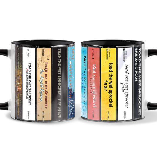 Toad the Wet Sprocket 10 Albums Cassette Collection Retro Accent Edge-to-Edge Printed Mug