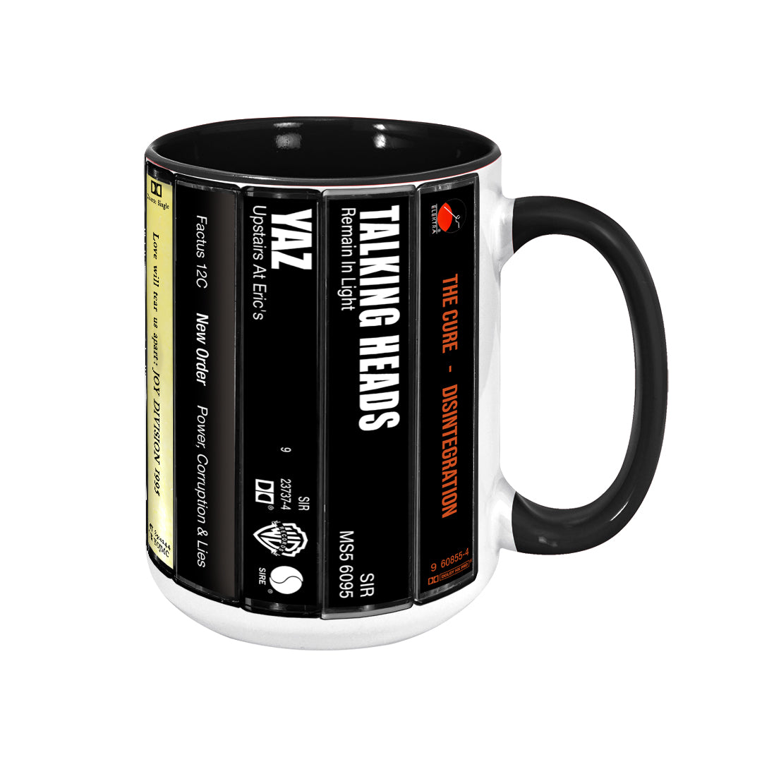 New Wave Music Albums Cassette Retro Collection Accent Mug