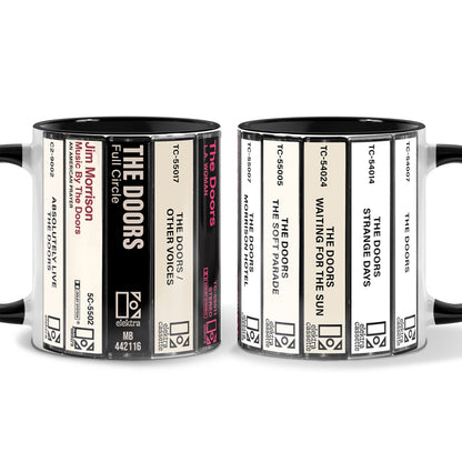 The Doors Albums Cassette Collection Retro Accent Mug