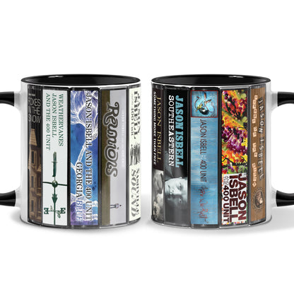 Jason Isbell Albums Cassette Collection Retro Accent Mug