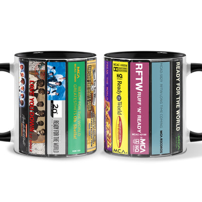 Ready for the World Albums Cassette Collection Retro Accent Mug