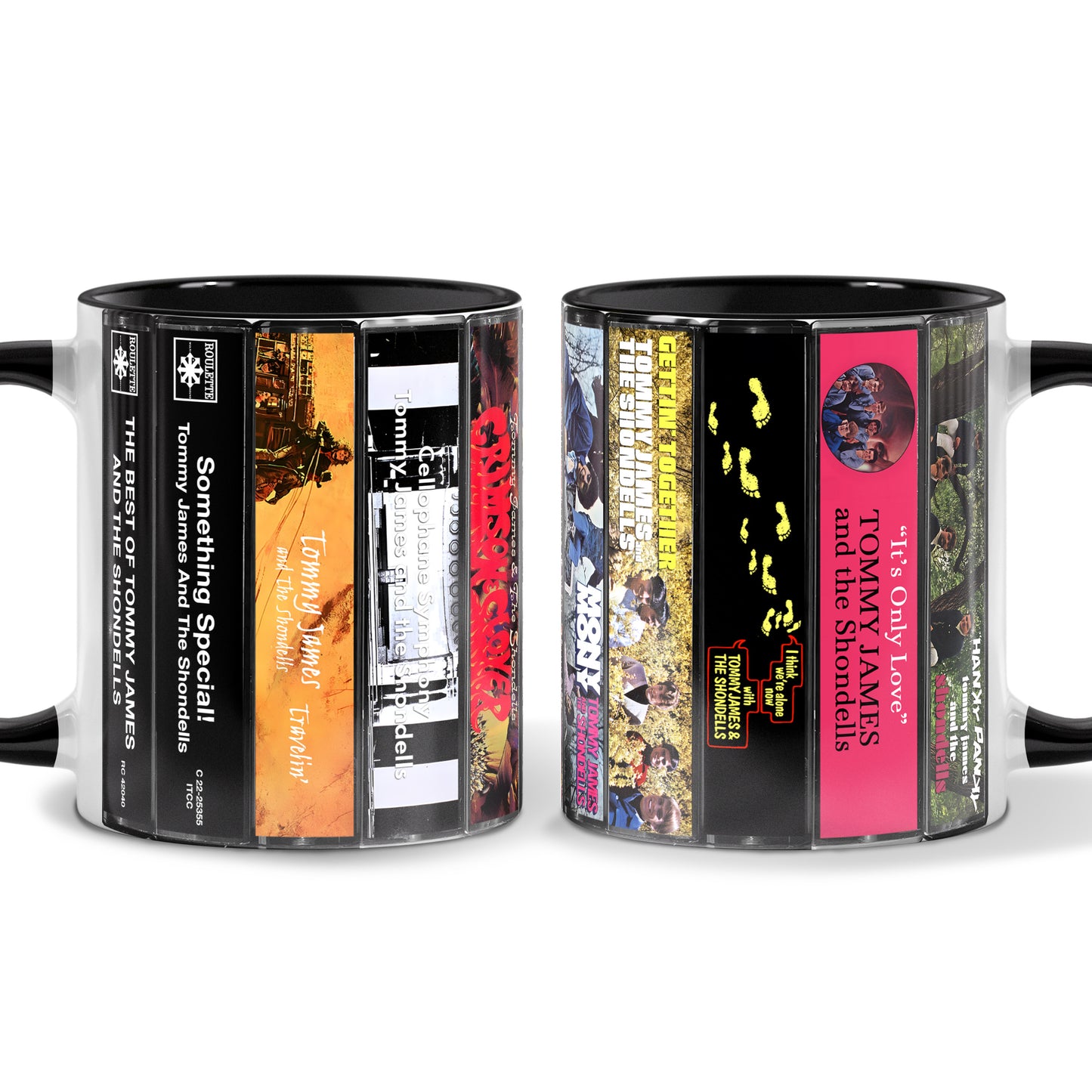 Tommy James and the Shondells Albums Cassette Collection Retro Accent Mug