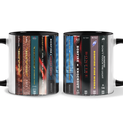 Bonfire Albums Cassette Collection Retro Accent Mug