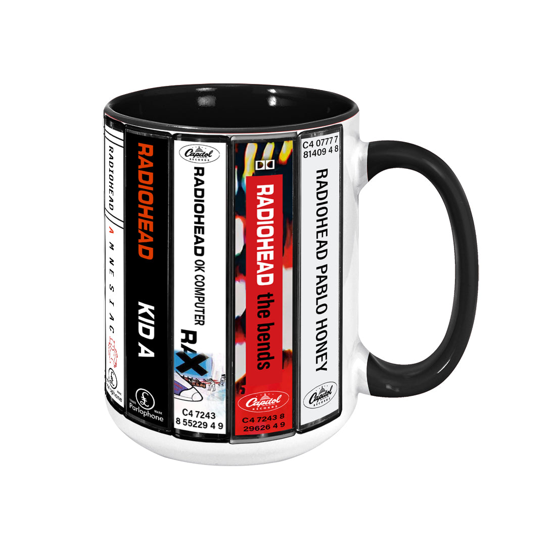 Radiohead Albums Cassette Collection Retro Accent Mug