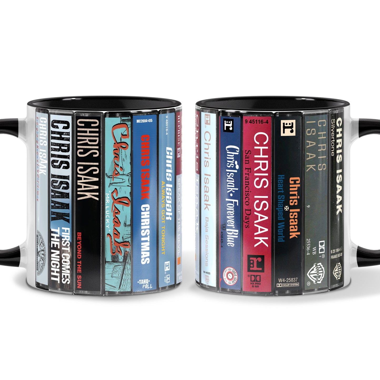 Chris Isaak Albums Cassette Collection Retro Accent Mug