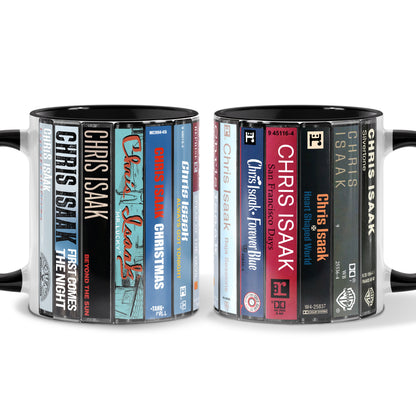 Chris Isaak Albums Cassette Collection Retro Accent Mug