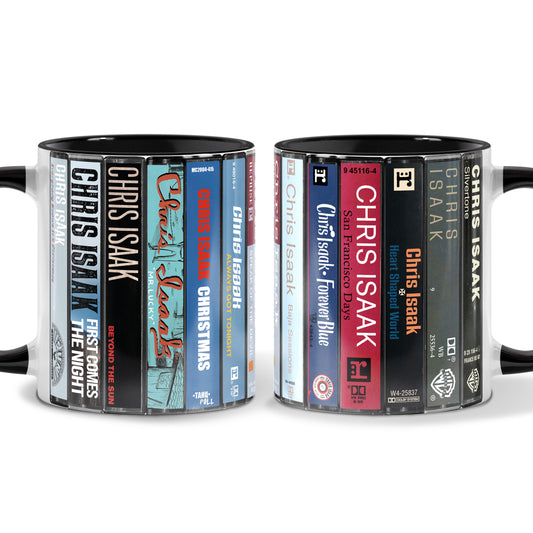 Chris Isaak Albums Cassette Collection Retro Accent Mug