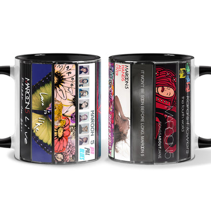 Maroon 5 Albums Cassette Collection Retro Accent Mug
