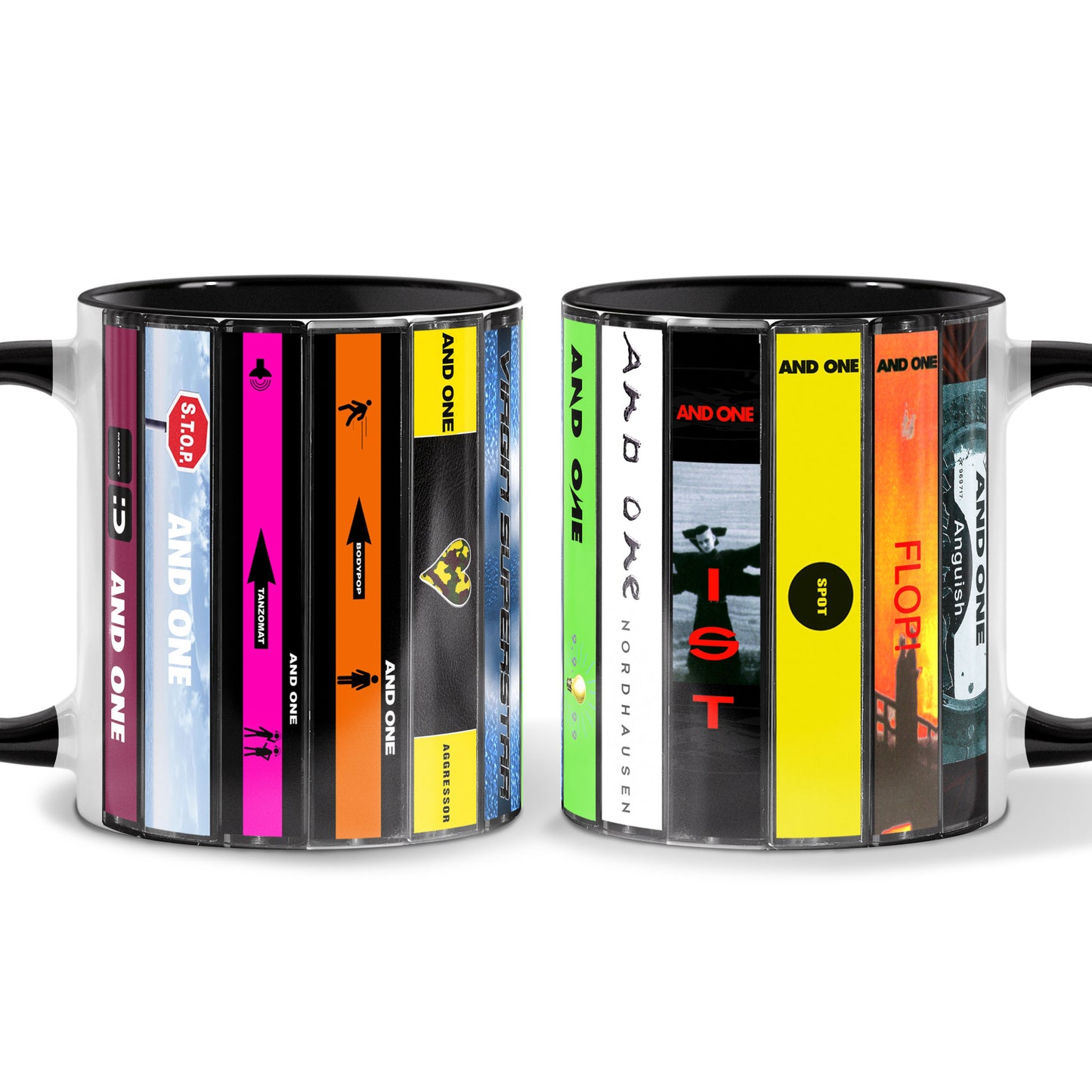 And One Albums Cassette Collection Retro Accent Mug