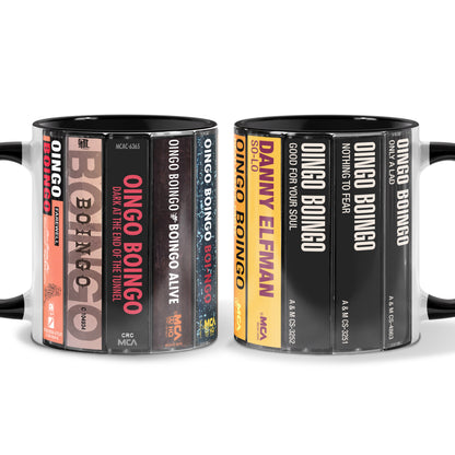 Oingo Boingo Albums Cassette Collection Retro Accent Mug
