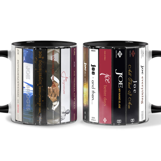 Joe Albums Cassette Collection Retro Accent Mug
