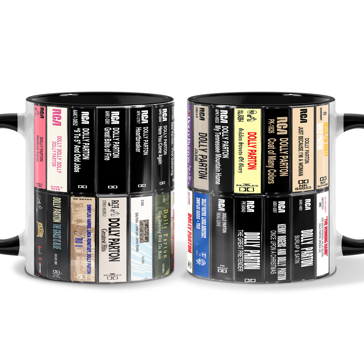 Dolly Parton Albums Cassette Retro Collection Extended Version Accent Mug