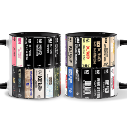 Dolly Parton Albums Cassette Retro Collection Extended Version Accent Mug