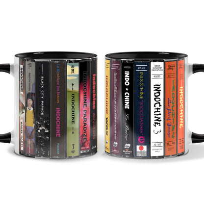Indochine Albums Cassette Collection Retro Accent Mug