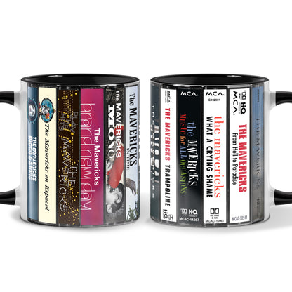 The Mavericks Albums Cassette Collection Retro Accent Mug