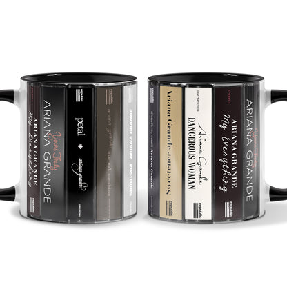 Ariana Grande Albums Cassette Collection Retro Accent Mug