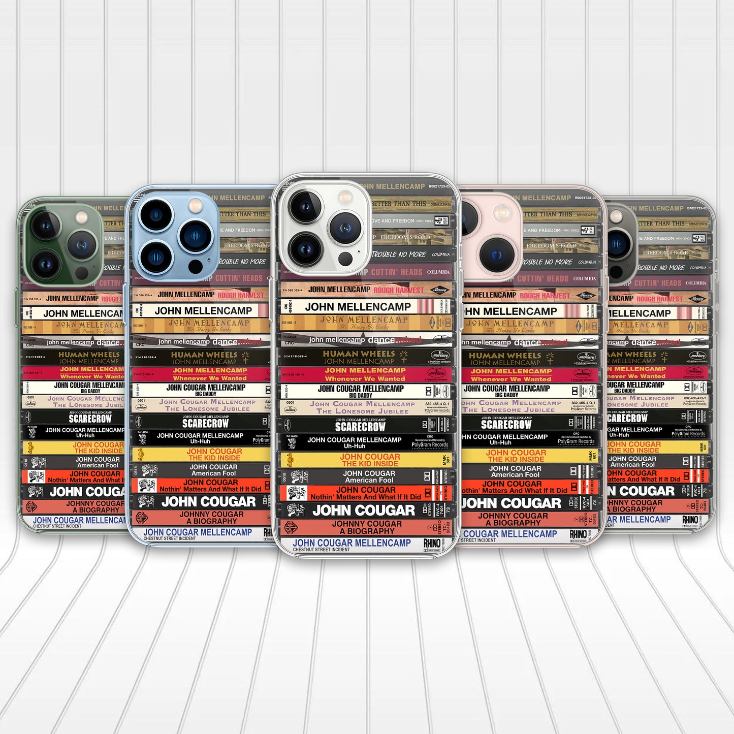 John Cougar Mellencamp Albums Cassette Collection Retro Phone Case