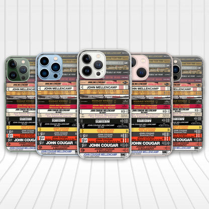 John Cougar Mellencamp Albums Cassette Collection Retro Phone Case