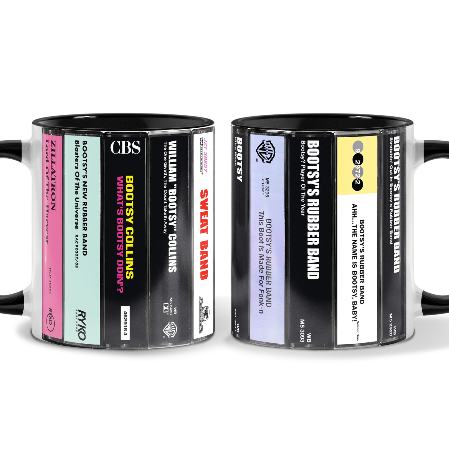 Bootsy Collins Albums Cassette Collection Retro Accent Mug